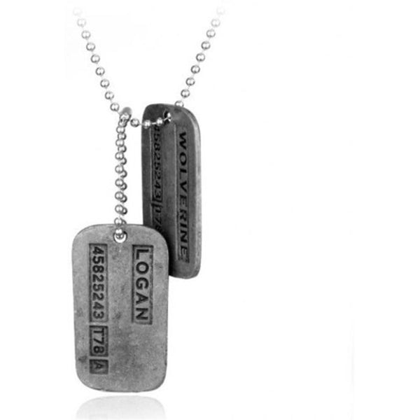 Veile Studios Trendy Zinc Alloy Men Lettering Necklace Silver Chains Necklaces