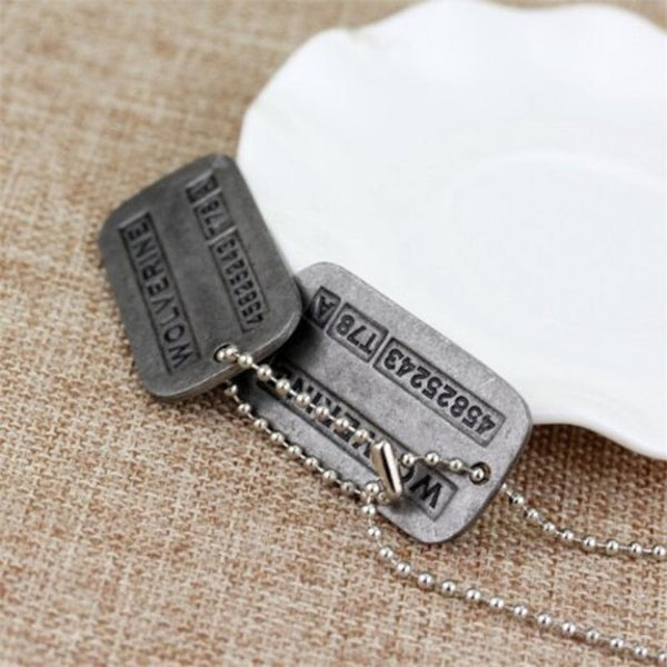 Veile Studios Trendy Zinc Alloy Men Lettering Necklace Silver Chains Necklaces