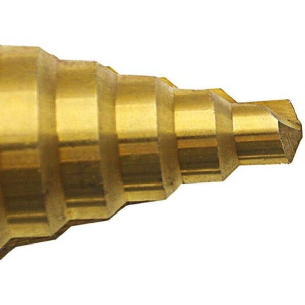 Triangle Handle Titanium Plated Straight Groove Step Drill 10 45Mm 1Pc Gold Drill Bits