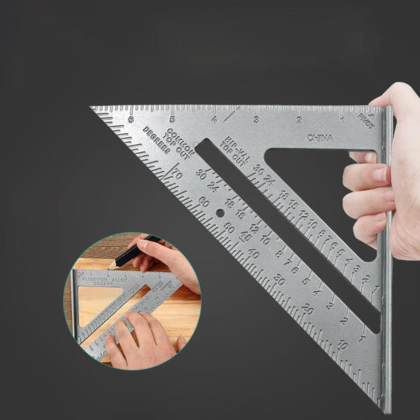 Triangle Rule 90 Degree Thickening Angle Aluminum Alloy Carpenter Measurement Square Ruler Tool Measuring Tapes & Rulers