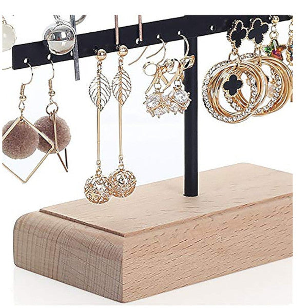 Triple Tiered Earrings Display Jewelry Stud Rack Holder Stand Organizer Presenting
