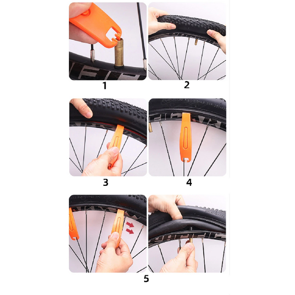 3Pcs Bicycle Tyre Tire Lever Ultralight Wheel Repair Tool Mtb Spoon