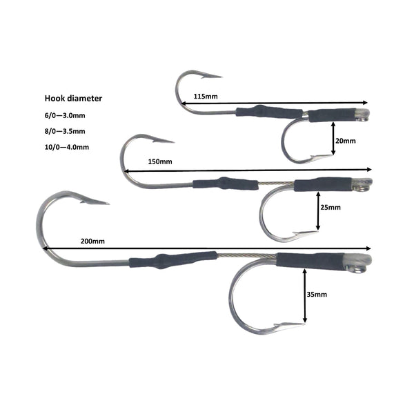 Swimerz Double 180 Offset 6/0 Qty 3 Hooks