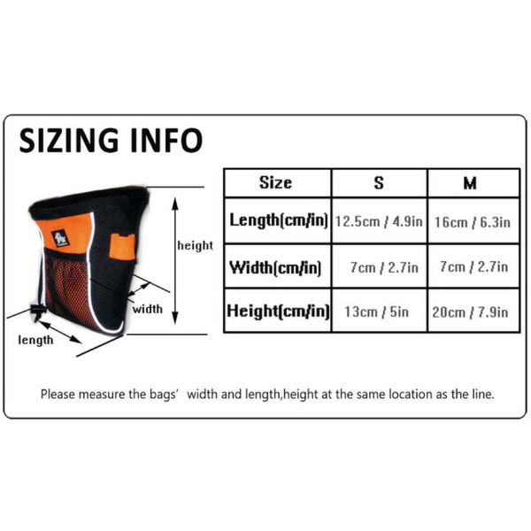 True Love Dog Treat Bag Orange M Treat Bags