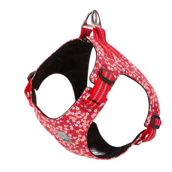 True Love Floral Doggy Harness Red Harnesses