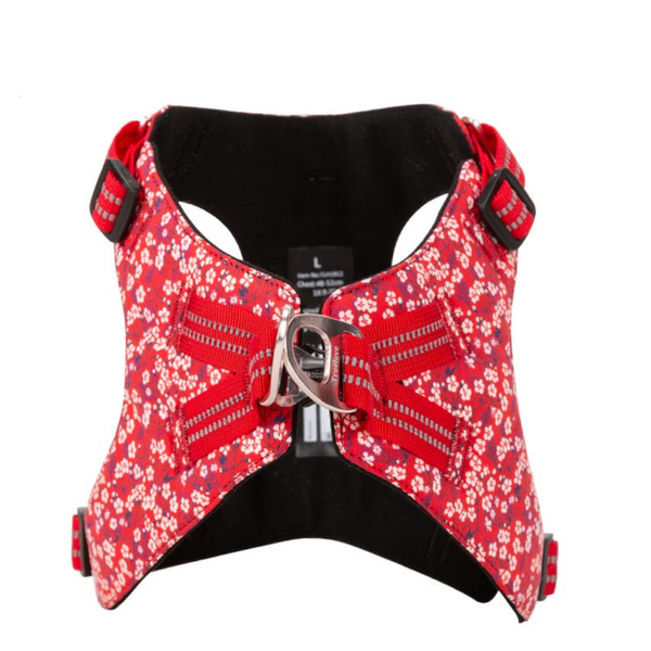 True Love Floral Doggy Harness Red 3Xs Harnesses