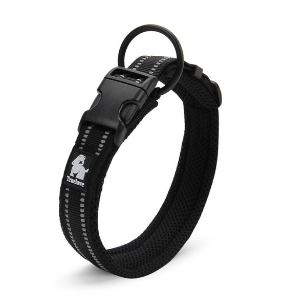 True Love Heavy Duty Reflective Dog Collar Black 2Xl Dog Collars