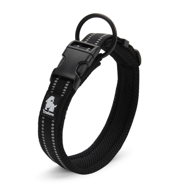 True Love Heavy Duty Reflective Dog Collar Black Xl Dog Collars