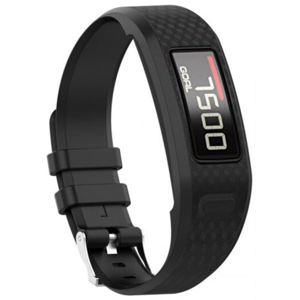 Trumpet Soft Silicone Wrist Strap Replacement Watch Band For Garmin Vivofit 1 / 2 Black Watch Bands