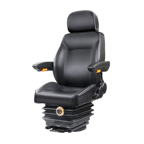 Giantz Adjustbale Tractor Seat With Suspension Black Heavy Machinery Seats