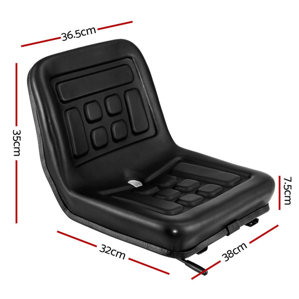 Giantz Tractor Seat Forklift Excavator Bulldozer Universal Suspension Backrest Truck Chair Heavy Machinery Seats