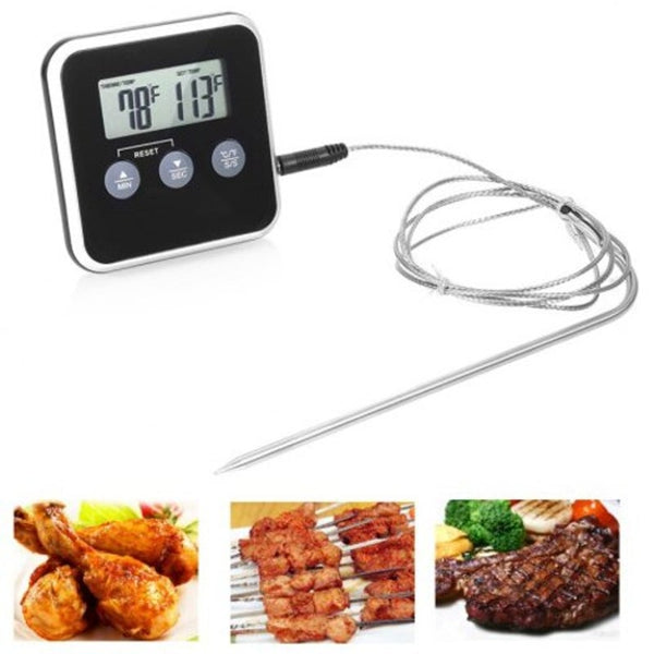 Ts Bn56 Digital Meat Temperature Electronic Thermometer Black Cooking Thermometers
