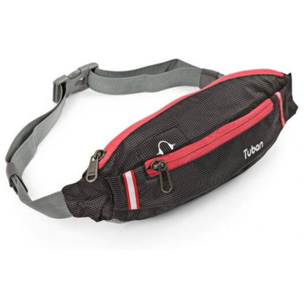 Sports Water Resistant Mini Fitness Equipment Small Belt Bag Black