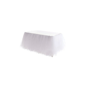 100X80cm Tulle Skirt Table Chiffon Cloth Gauze Romantic Net White