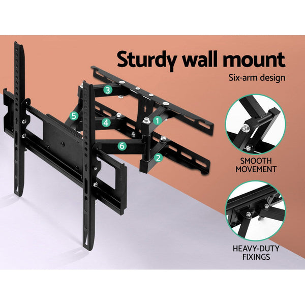 Artiss Tv Wall Mount Bracket Tilt Swivel Full Motion Flat Slim Led Lcd 23 32 42 50 55 Inch Tv Stands & Mounts