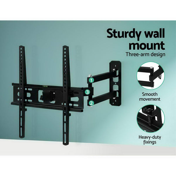Artiss Tv Wall Mount Bracket Tilt Swivel Full Motion Flat Slim Led Lcd 23 Inch To 55 Tv Stands & Mounts