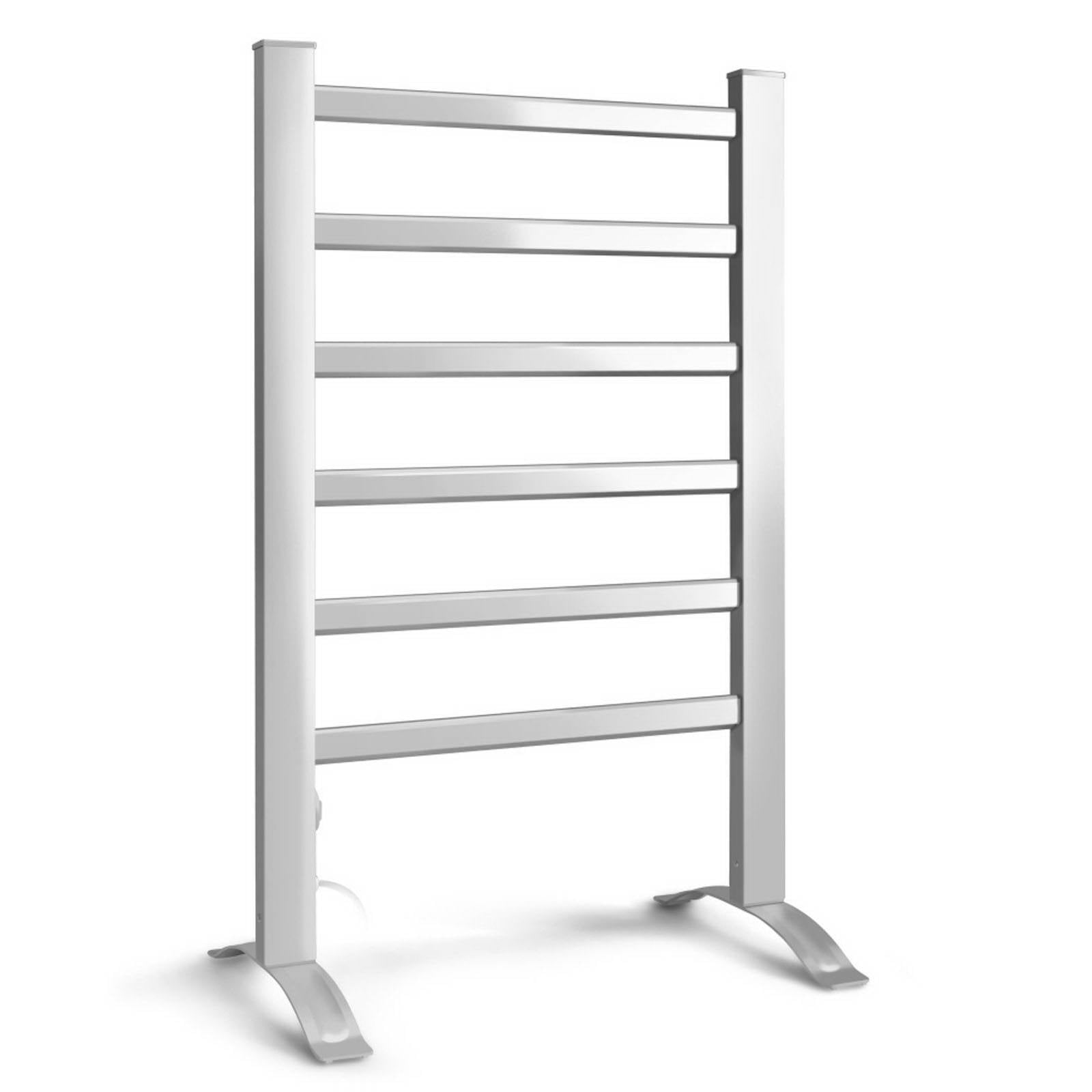 Devanti Electric Heated Towel Rail Rack Rails Freestanding 6 Bars Towel Racks