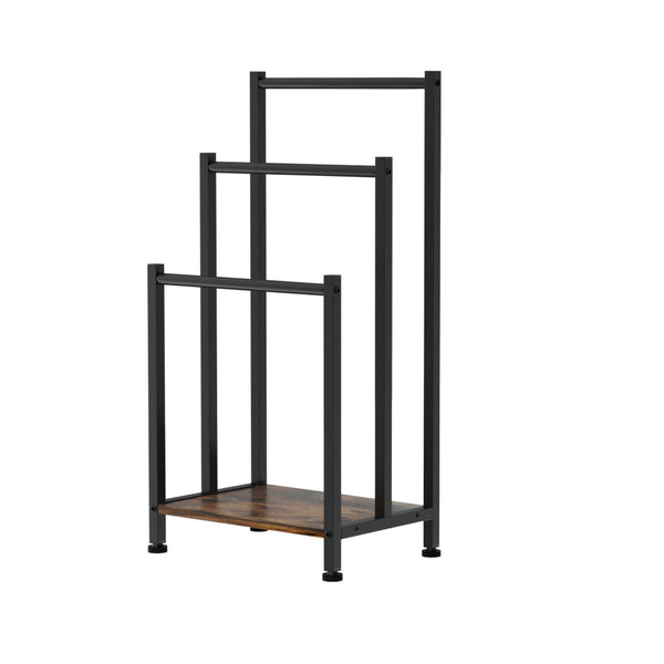 Devanti 3 Tier Towel Rack Rail Freestanding Holder Bathroom Organizer Laundry Drying Bar Towel Racks