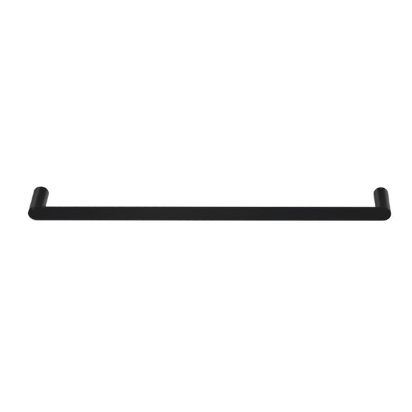 Devanti Towel Rail Rack Holder Single 600Mm Wall Mounted Stainless Steel Black Towel Racks