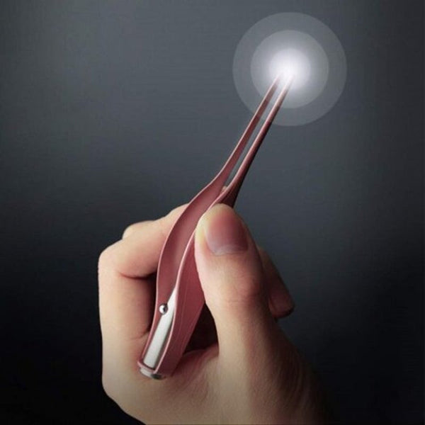 Tweezers Shaped Ear Wax Cleaner Remover Led Light Pick For Kids Adult Elderly Children Rose Red Ear Wax Removers