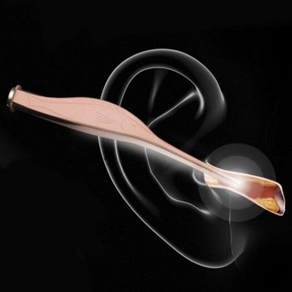 Tweezers Shaped Ear Wax Cleaner Remover Led Light Pick For Kids Adult Elderly Children Rose Red Ear Wax Removers