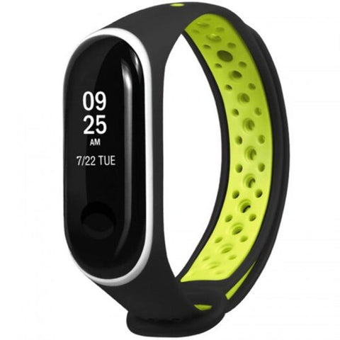 Two Color Air Hole Wrist Strap For Xiaomi Mi Band 3 Yellow
