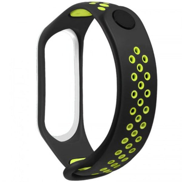 Two Color Air Hole Wrist Strap For Xiaomi Mi Band 3 Yellow