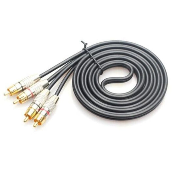 Two To Rca 5M Battleship Gray Audio Cables & Adapters