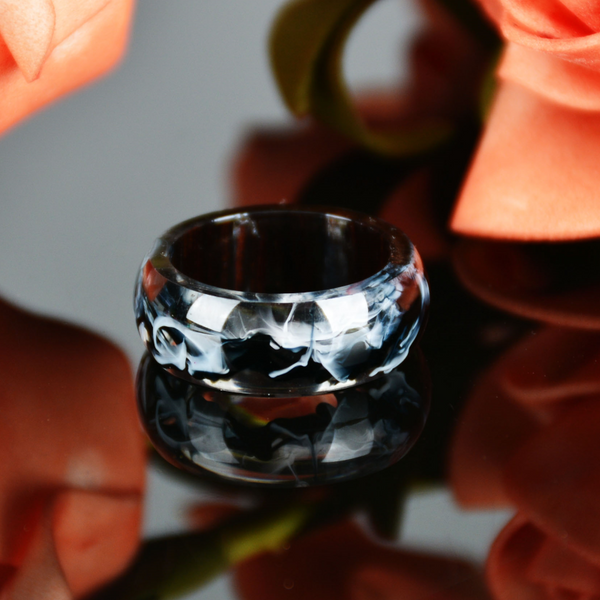 Veile Studios Two Tone Colourful Unisex Wood Resin Ring Jewellery Rings