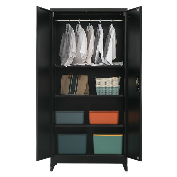 Randy & Travis Machinery Two Door Metal Cabinet Shelf Storage For Home Office Gym Tool Cabinets & Cupboards