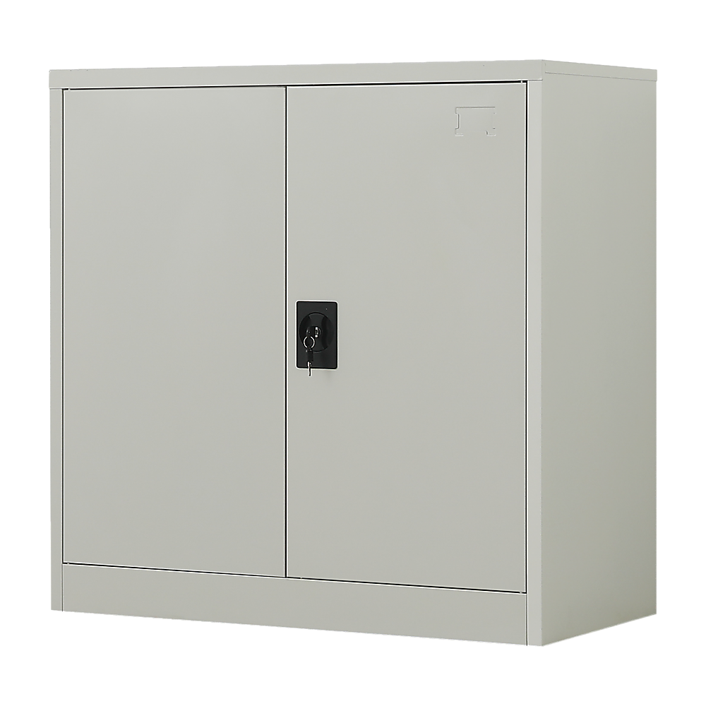 Randy & Travis Machinery Two Door Metal Short Cabinet Shelf Storage For Home Office Gym Cabinets & Cupboards