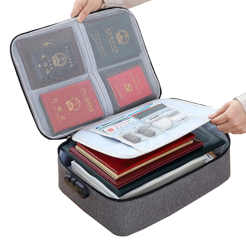 Two Layer Passport Document Certificate File Organiser With Lock Ver 2