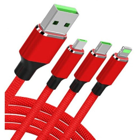 Type C Aluminum Charge Cable For Cell Phone Red