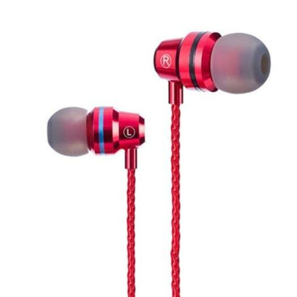 Type C Earphone Dynamic Drive Hifi Usb Earbuds In Bass Metal Sport Gaming Red Wired Earphones