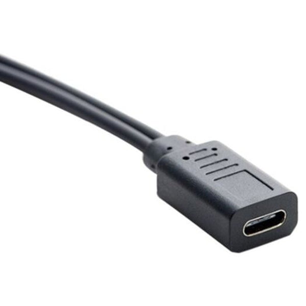 Type C Female To Micro Usb Male Charging Data Cable 30Cm Black
