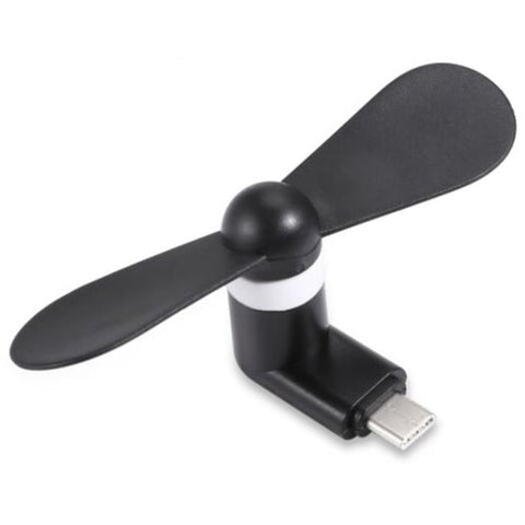 Portable Fans Type C Led Mini Fan Black