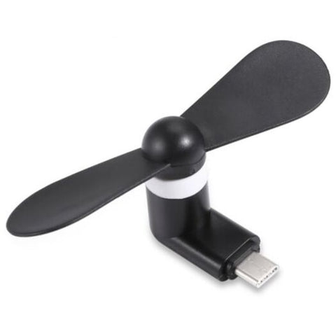 Type C Led Mini Fan Black Portable Fans