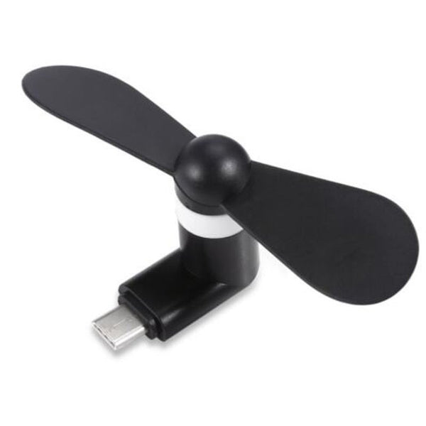 Type C Led Mini Fan Black Portable Fans