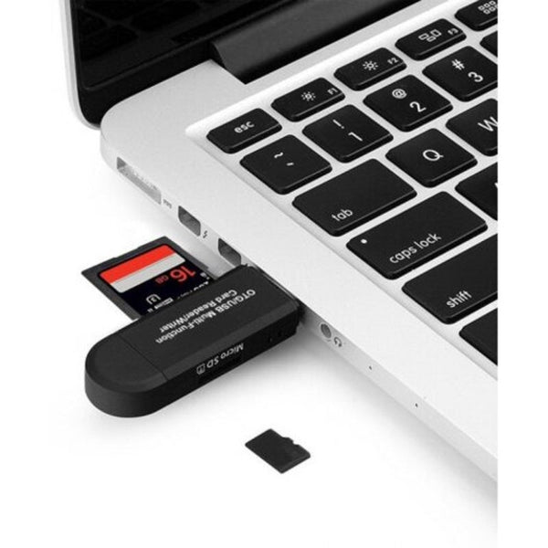 Type C Micro 3 In 1 Card Reader High Speed Usb2.0 Universal Black Cables & Adapters