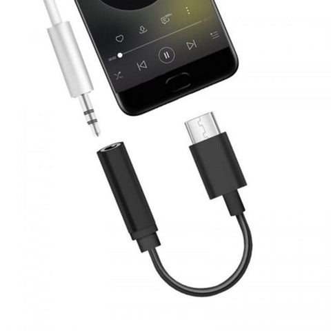 Type C To 3.5 Mm Headphone Jack Adapter Cable Black Cables & Adapters