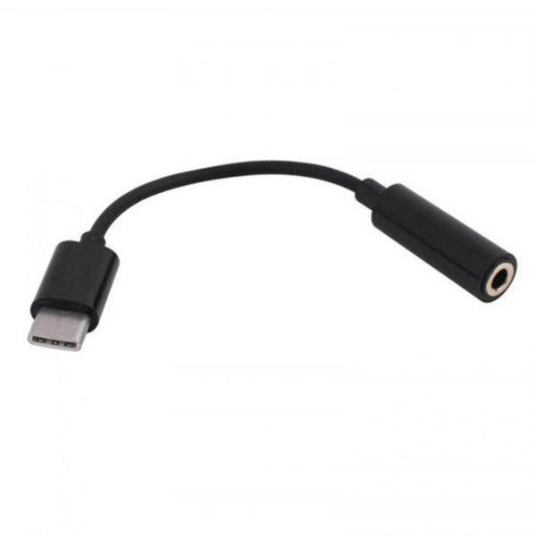 Type C To 3.5 Mm Headphone Jack Adapter Cable Black