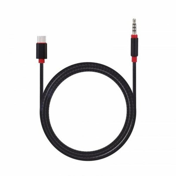 Type C To 3.5Mm Car Aux Black Cables & Adapters