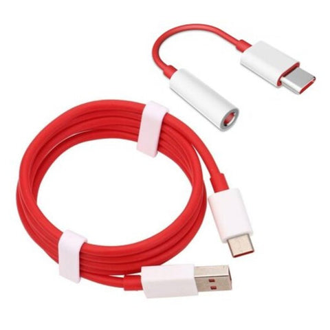 Type C To 3.5Mm Jack Audio Usb Quick Cable For Oneplus 6T / Xiaomi Red