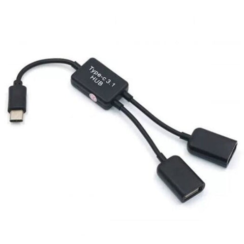 Type C To Usb Female Port Adapter Cable Black