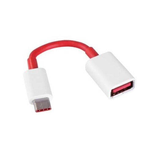 Type C To Usb Adapter Charger Cable For Oneplus 7 Pro / 6T 5T Red