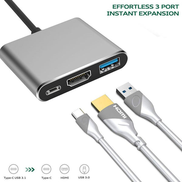 Type C Usb 3.1 To 4K Hdmi 3.0 Pd Charging Adapter Cable Hub For Macbook Pro Air Switch Ps34 Laptop Usb Cables Hubs & Adapters