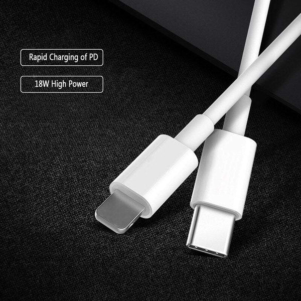 Mobile Phone Accessories Type C / Usb Adapter Cable Data 18W Pd Fast Charging Line Connect Compatible With Iphone 11 11Pro Xr Xs 7 1M