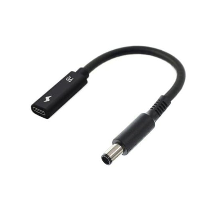 Type C Usb To Dc 7.4X5.0Mm Pd Charge Cable For Dell / Hp Laptop Black Cables & Adapters