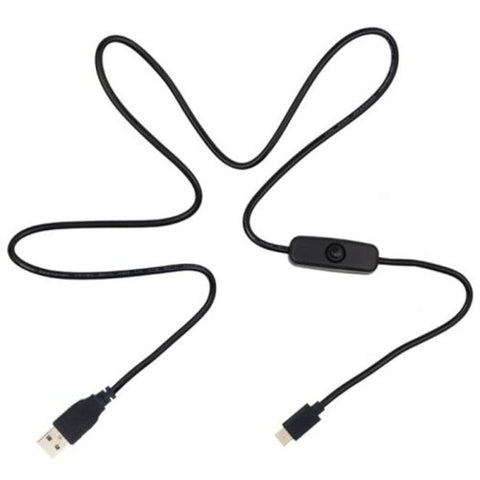 Type C Usb Switching Power Cord For Raspberry Pi 4 Black