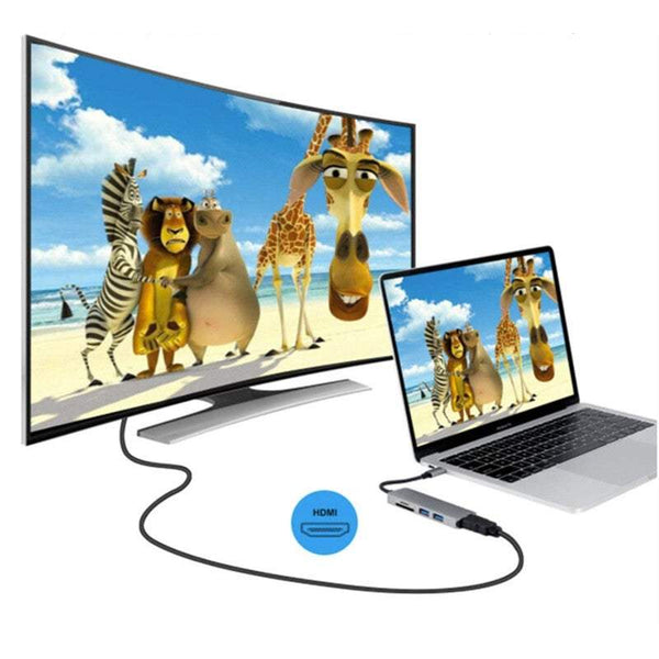 Type C Usbc Hdmi Adapter For Macbook 5 In 1 To Hub Sd Tf Card Reader And 2 3.0 Ports Usb Cables Hubs & Adapters
